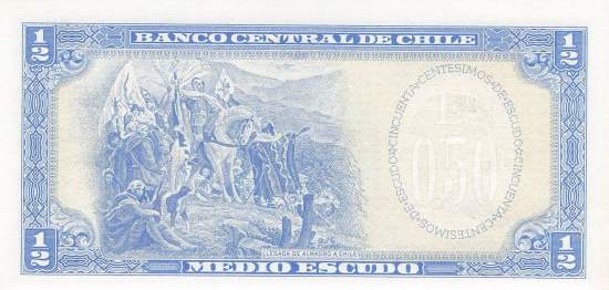 1/2 Escudo Chile p134A a2